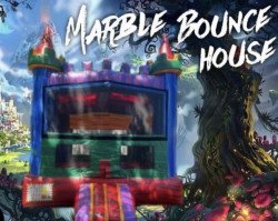 Marble multi color bounce house