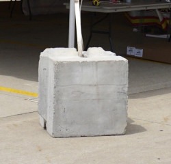 Concrete tent weight