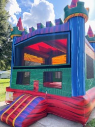 Marble multi color bounce house